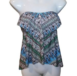 Lucky Brand Floral Paisley Tankini Swim Top